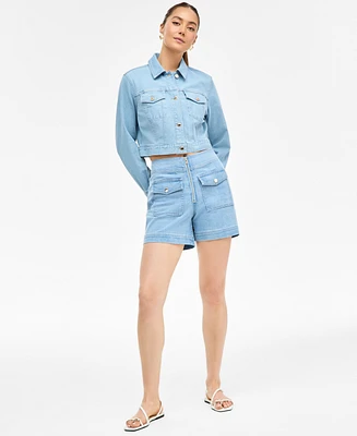 I.n.c. International Concepts Women's High-Rise Denim Shorts, Exclusively at Macy's
