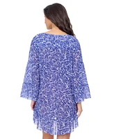 Tulip Mesh Tunic with Flounce Coverup