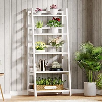 Tribesigns 5-Tier Bookshelf Modern Bookcase, 5 Shelf Ladder Shelf Book Storage Shelf Organizer for Living Room, Home Office