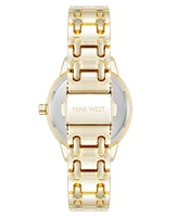 Nine West Women's Quartz Silver and Gold-Tone Metal Alloy Bracelet Watch, 33mm