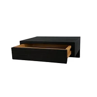 Woodek Minimalistic Hardwood Floating Nightstand With A Drawer