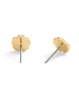 Coach Faux Stone Signature Mini Tea Rose Stud Earrings
