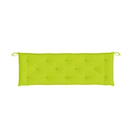 Garden Bench Cushions 2 pcs Bright Green 59.1"x19.7"x2.8" Oxford Fabric