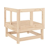 Patio Corner Sofa Solid Wood Pine