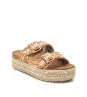 Refresh Women's Cork Footbed Crochet Sandals By Xti