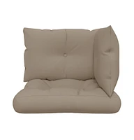 Pallet Cushions 3 pcs Taupe Fabric