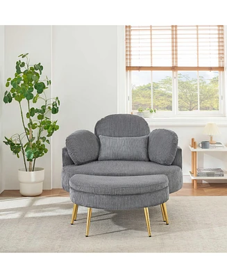 61 inches comfortable seat small sofa with end table