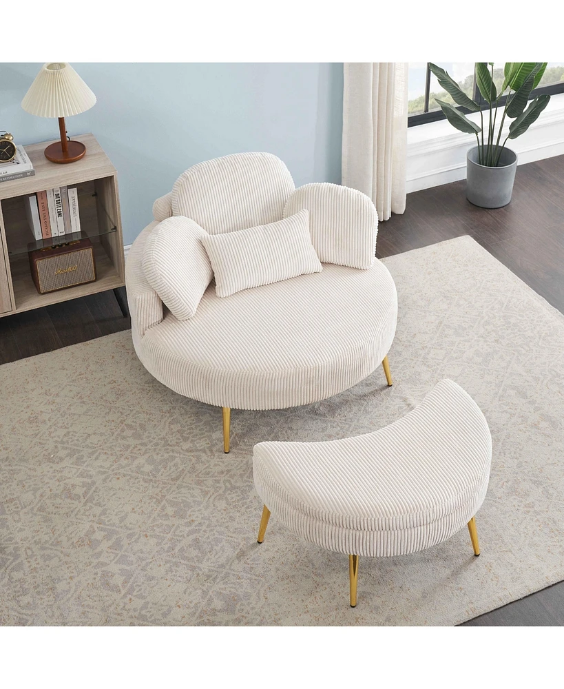61 inches comfortable seat small sofa with small end table