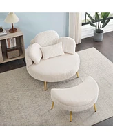 61 inches comfortable seat small sofa with small end table