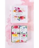 Via Mercato Primavera 50g Soap Bar Gift Set, 4 Piece, Spring Flowers