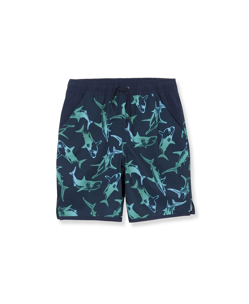 Lands' End Boys Slim Stretch Hydroliner Sport Swim Trunks