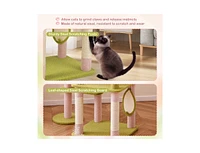 Multi-Level Aesthetic Floral Cat Tree Stylish & Cozy Kitten Tower for Indoor Cats