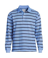 Lands' End Men's Long Sleeve Overdye Rugby Shirt