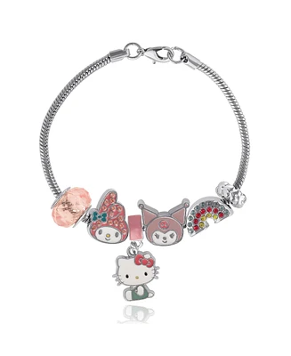 Sanrio Hello Kitty Charm Bracelet Hello Kitty, My Melody & Kuromi, Rainbow Beaded Bracelet