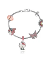 Sanrio Hello Kitty Charm Bracelet Hello Kitty, My Melody & Kuromi, Rainbow Beaded Bracelet