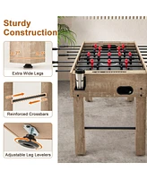 Football Table with Legs, 2 Balls, and 2 Foldable Cup Holders Fun and Durable Game for Kids, Teens, and Adults