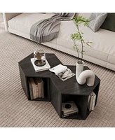 Hexagonal Coffee Table, Side Table & Nightstand – Modern Accent Table for Living Room & Bedroom