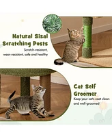 Multilevel Cactus Cat Tree with Scratching Posts, Condo, Toy & Rope Fun & Cozy Playhouse for Cats