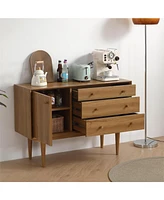 Modern Sideboard/Buffet with 3D Edge Design for Stylish Storage