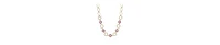 2028 14K Gold Dipped Purple Crystal Channel Set Necklace