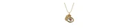 2028 Gold-Tone Cat Clear Acrylic Fishbowl Necklace