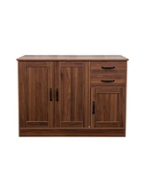 Modern Wood Buffet & Sideboard Cabinet with Doors & Drawers - Dining Room Console