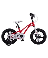 RoyalBaby RoyalMg Galaxy Fleet 14" Children Kids Bicycle w/2 Disc Brakes and Training Wheels, for Boys and Girls Ages 3 to 5, Red