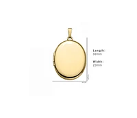 14k Yellow Gold Oval 23mm Polished Locket for Women