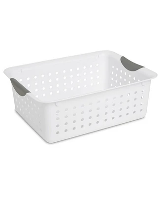Sterilite Medium Ultra Plastic Storage Organizer Basket with Handles, (24 Pack)