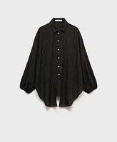 Mango Women's Striped Knot Shirt