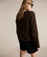 Mango Women's Polo Collar Knitted Sweater