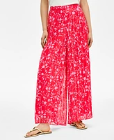 I.n.c. International Concepts Women's Floral-Print Chiffon Wide-Leg Pants, Exclusively at Macy's