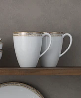 Noritake Raylan Porcelain Mugs, Set of 4