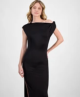 Hugo Women's Off-The-Shoulder Slit Maxi Dress