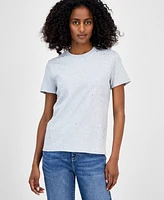 I.n.c. International Concepts Women's Cotton Embellished T-Shirt, Exclusively at Macy's
