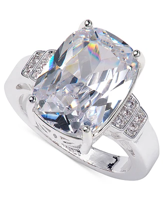 Charter Club Silver-Tone Cubic Zirconia Statement Ring, Exclusively at Macy's