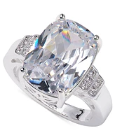 Charter Club Silver-Tone Cubic Zirconia Statement Ring, Exclusively at Macy's