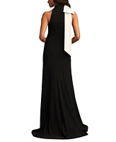 Tadashi Shoji Sims Shoulder Bow Halter Gown