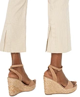 Liverpool Los Angeles Petite Gia Glider Crop Flare Back-Pleat Jeans