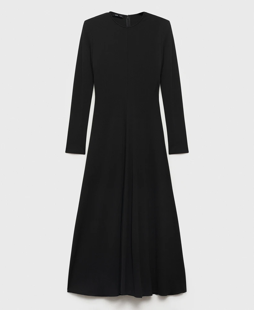 Mango Women's Long Flared Knit Dress