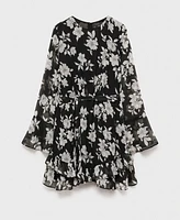 Mango Women's Ruffled Floral Print Dress