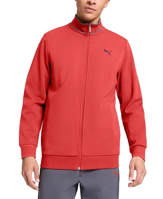 Puma Men's Vintage Sport Textured Full-Zip Track Jacket