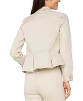 Liverpool Los Angeles Petite Long-Sleeve Peplum Jacket