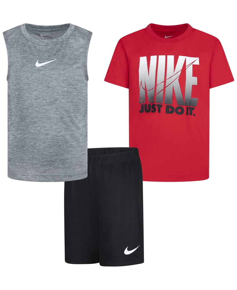Nike Little Boys 3-Piece T-Shirt Tank and Shorts Set