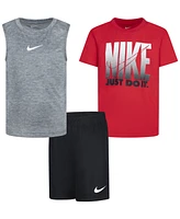 Nike Little Boys 3-Piece T-Shirt Tank and Shorts Set