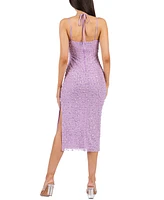 Alex & Sophia Juniors' Embellished Bodycon Midi Dress