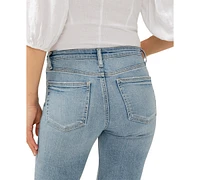 Silver Jeans Co. Women's Most Wanted Distressed Frayed-Cuff Straight-Leg Ankle