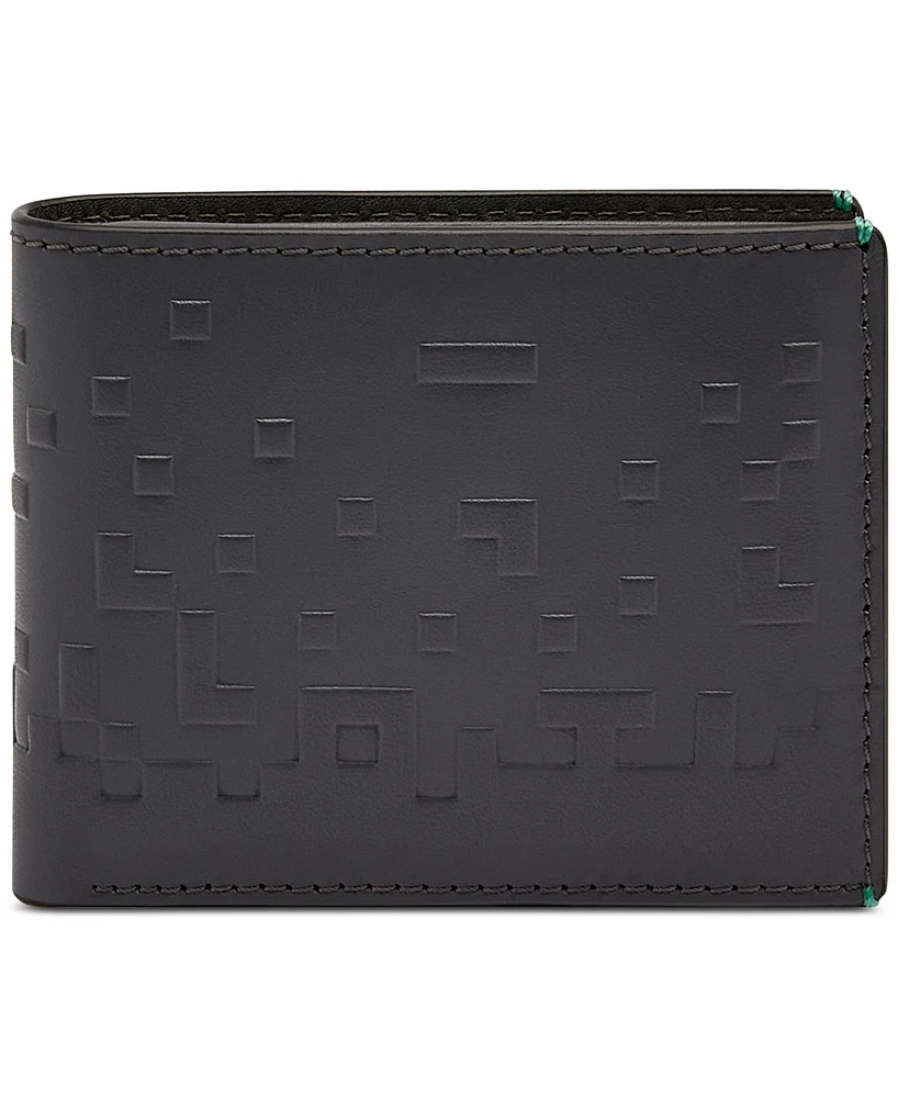 Fossil Men's Minecraft x Fossil Special Edition Embossed Leather Pass Case
