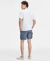 Sun Stone Mens Floral Shirt Chambray Shorts Slip On Sneakers Exclusively At Macys