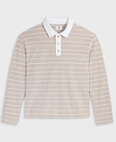 Mode of One Men's Horizontal-Stripe French Terry Polo, Exclusively at Macy's